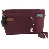 Crossbody Tote Bag Organizer (Wine Red)