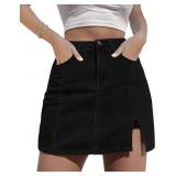 Luvamia Skorts Denim Mini Skirt with Slit
