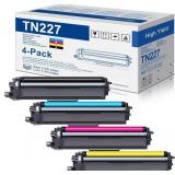 TN227 High Yield Toner 4 Pack for Brother 227