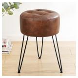 LUE BONA Reddish Brown Vanity Stool Chair, 19"