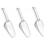 ALEC 12oz Clear Plastic Ice Scoop (3 pcs)
