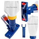 POOLAZA Manual Pool Vacuum with 56" Pole