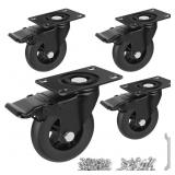 Apllamo 4" Casters Set of 4, Heavy Duty Quiet