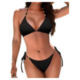 Zilcremo Women Two-Piece Bikini Set Swimsuit, Larg