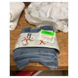 2 gray hand towels