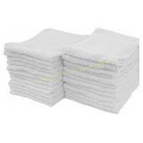 S&T Cot ton Towels 14x17 White 24