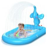 QPAU Splash Pads for Toddlers 1-3, Blue