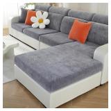WEYOND L Shaped Couch Covers, Dark Grey
