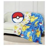 Pok mon Plush Pillow & Throw Set 60" 70"