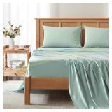 Queen Cooling Sheets, 4pc Aqua