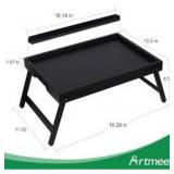 Bed Tray Table with Handles, Folding Legs