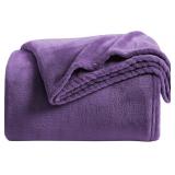 KMUSET Super Soft Fleece Throw Purple