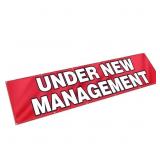 Hahafelt 2x10ft Under New Management Banner
