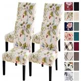 SearchI Chair Covers 4-Pack, Beige Flowers