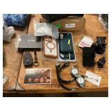 5pc Tech Lot: 2 Phone Cases, Holder, Cord