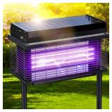 Solar Bug Zapper Outdoor, 4500V Cordless