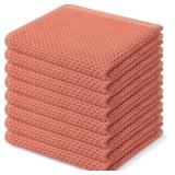 Homaxy 100% Cotton Waffle Dish Cloths 8-Pack