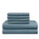 Split King Blue Hotel Signature 800 TC Sheet Set