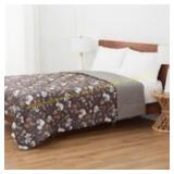 King Blue Floral Berkshire Comforter