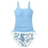 DONWEN Girls Tankini 2-Piece Bathing Suit