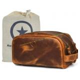 Aaron Leather Dopp Kit, Black (different color fro