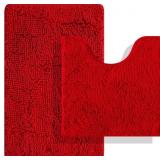 BOANKODU Red Bath Rug Set 2-Piece