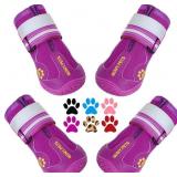QUMY Dog Boots Waterproof Shoes (Size 6) 4PCS