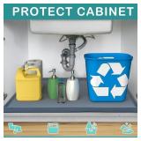 URMONA Waterproof Under Sink Mat, 23"x29", Black