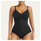 SHAPERX Zip-Up Tummy Control Bodysuit XL & Pads