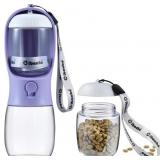Cibaabo Dog Water Bottle with Food Container