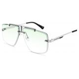 Rimless Oversized Square Sunglasses Men UV400