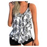 MODLILY Layered Ruffle Tankini Swimsuit xl