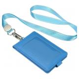Leather ID Badge Holder, 2 Slots