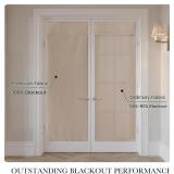 RYB HOME 100% Blackout French Door Curtain