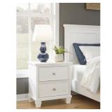 Fortman White 2 Drawer 25 in. W Nightstands