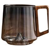 450ml Retro Mountain View Mug with Wood Handle