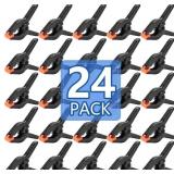 24 Pack 3.5" Plastic Spring Clamps, Clips