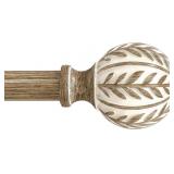Damaged QDWIS Boho Wood Curtain Rod 48-84" 1"