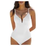 QINSEN L Spaghetti Strap V-Neck Swimsuit