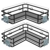 Nieifi Corner Shower Caddy, 2 Pack, Black