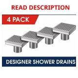 Complete? 2ct. Stainless Steel Square Shower Drain
