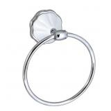 FLORA Towel Ring - White Porcelain & Chrome