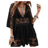 Eomenie Lace Bathing Suit Cover Up one size Dress