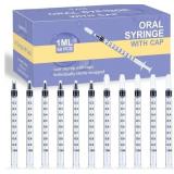 50ct 1ml Syringes with Caps, Sterile Drops