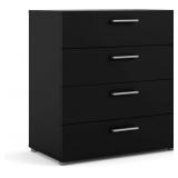 Tvilum Austin 4 Drawer Chest, Black Matte