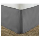 Lenjoy BEDSKIRT Full Gray Bed Skirt, King