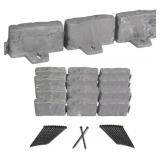 Faux Stone Edging Blocks Kit 15ft Slate Gray