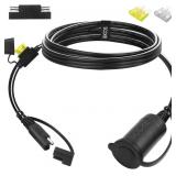 12-24V 6FT 14AWG SAE to Cig Lighter Cable