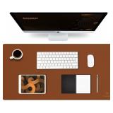 K KNODEL Leather Desk Mat (31.5"x15.7") Brown