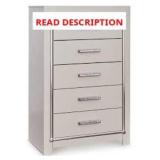 Zyniden - Five Drawer Chest - Silver